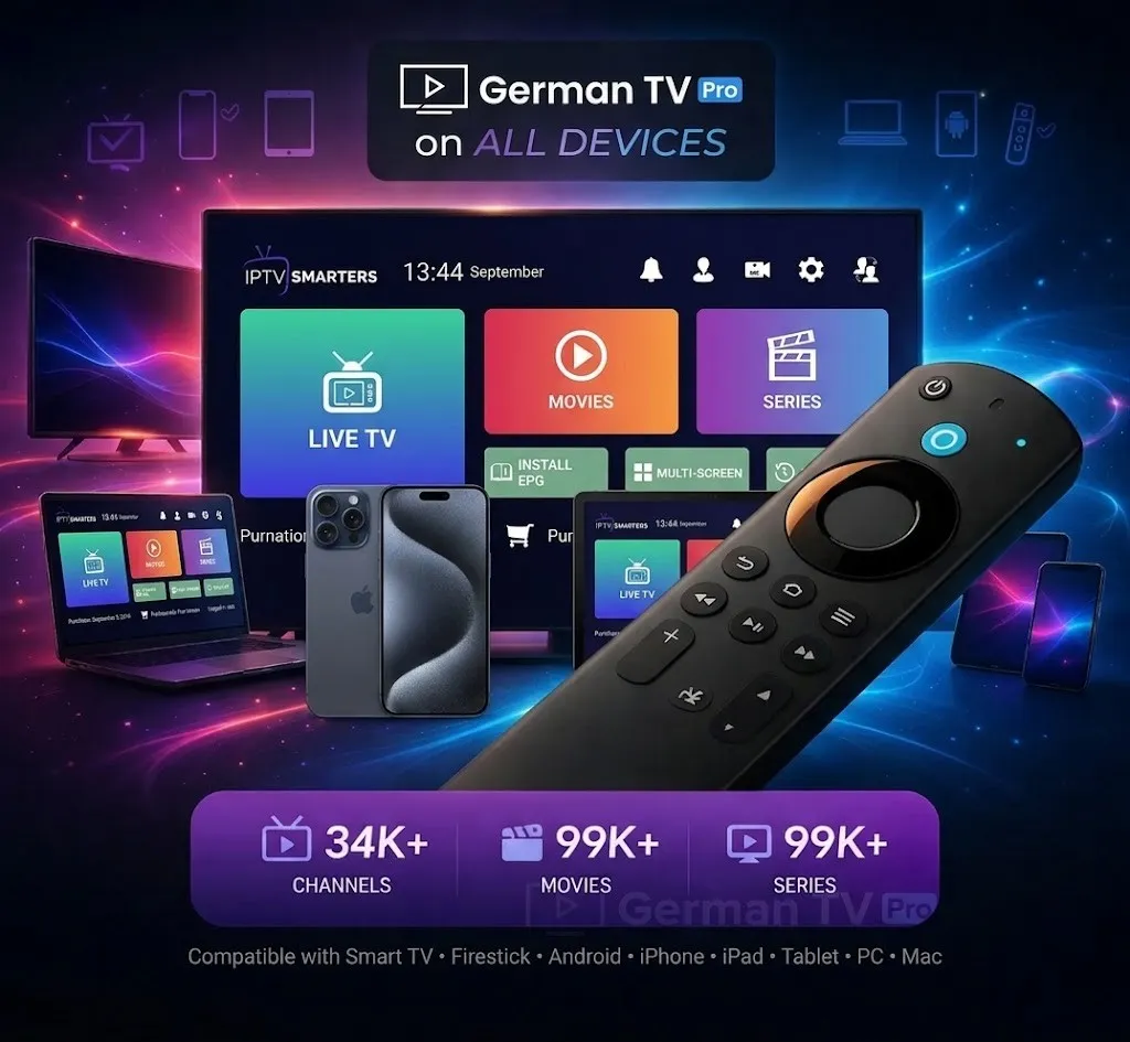 Germany IPTV Premium Streaming - Deutsche Premium-Server für 4K Ultra HD, Sky Deutschland, DAZN und Bundesliga ohne Ruckeln